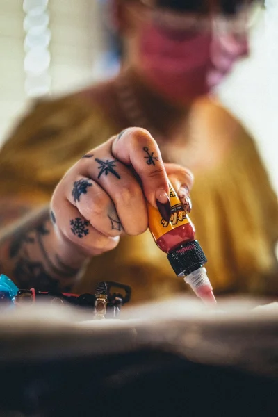 Tattoo ink close-up